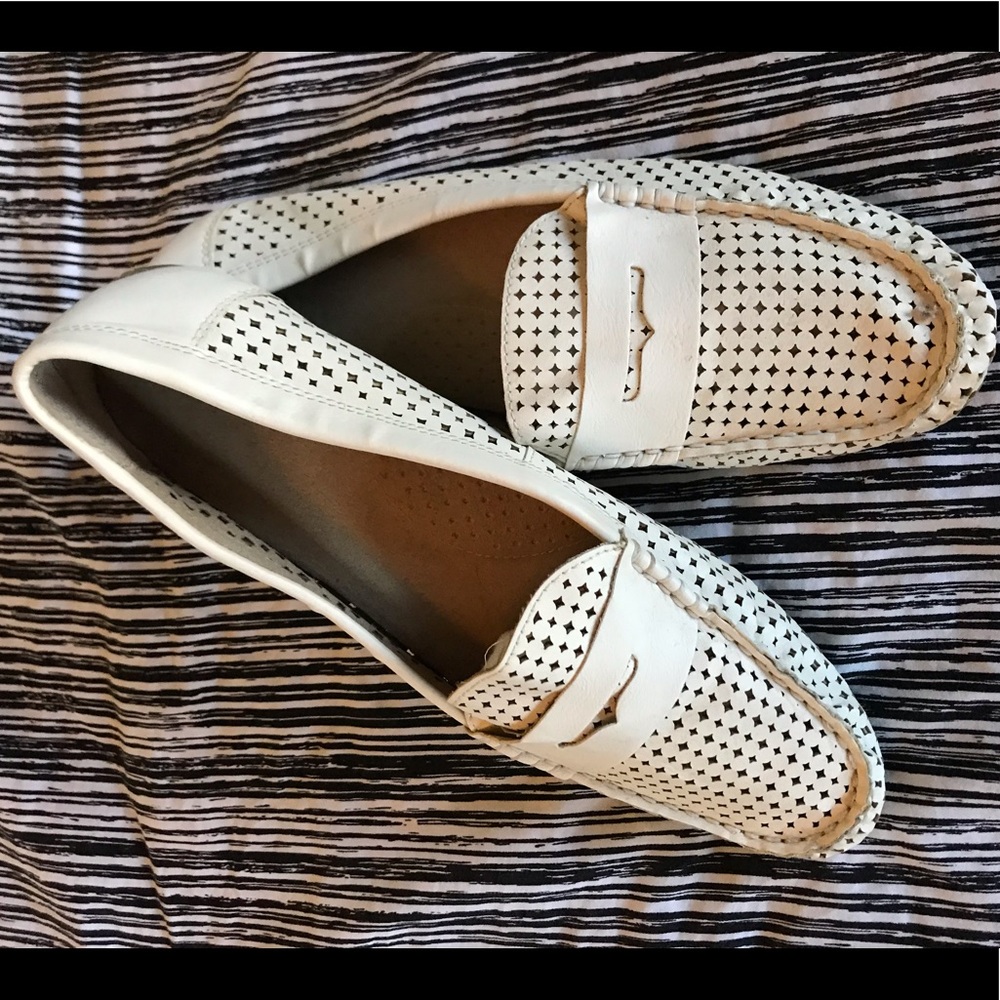 White loafers